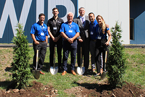 Team members planting trees